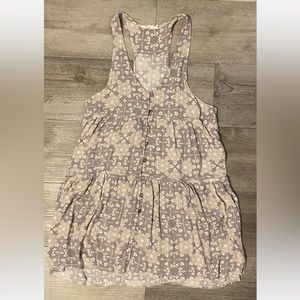 BABYDOLL RAYON SUMMER DRESS. GRAYISH, LAVENDER/CREAM/BEIGE/BABY BLUE